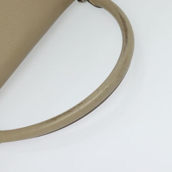 CELINE Trapeze Hand Bag Leather Beige Silver - Picture 7 of 13